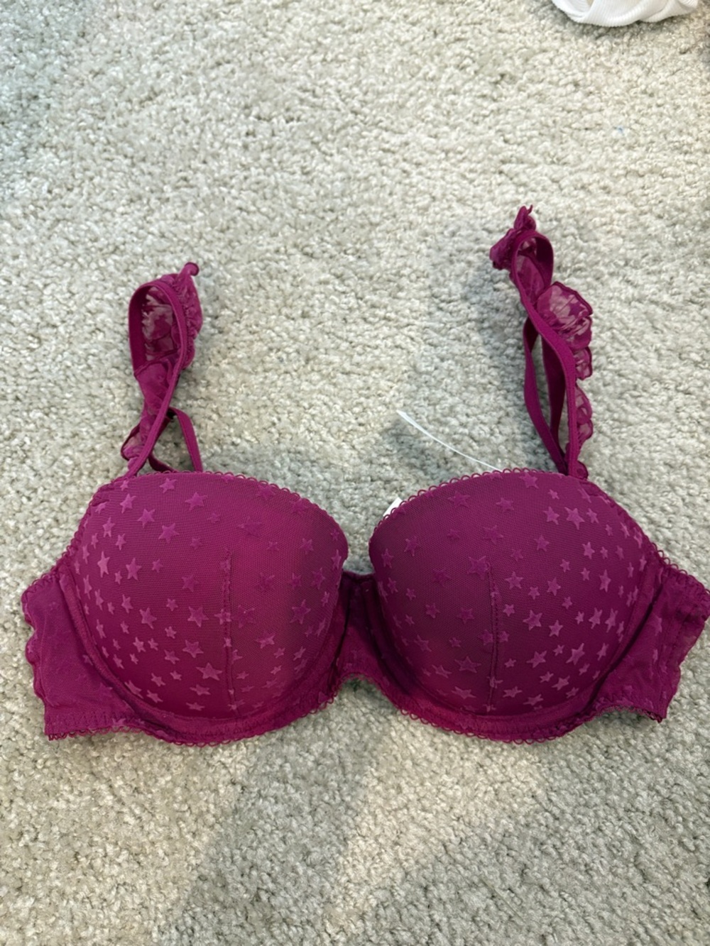 Victoria Secret Purple Stars Balconette Push Up Bra 34C